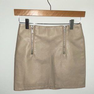 Forever 21 Beige Leather Skirt Size S